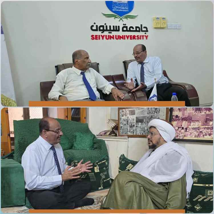 التميمي يلتقي رئيس جامعة سيئون والمنصب الحبشي لتعزيز التوافق ووحدة الصف الحضرمي