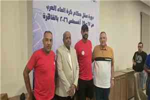 الخليفي يشهد إنطلاقة البطولة العربية لكرة الماء في القاهرة