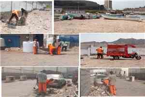 استمرار حملات النظافة في شوارع وأحياء مديرية التواهي