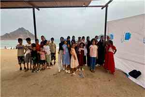 انطلاق أول أيام المخيم الصيفي لمؤسسة رؤية عدن للتنمية