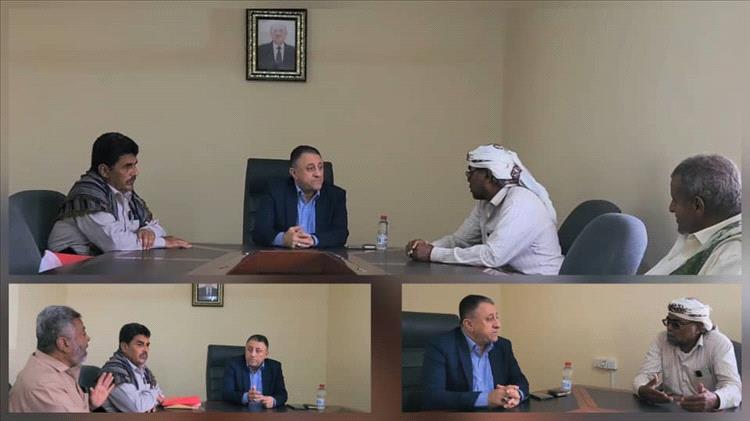 أمين عام المجلس المحلي بأبين يناقش مع إدارة الري الاستعدادات لموسم السيول وتأهيل منظومة الري بالدلتا