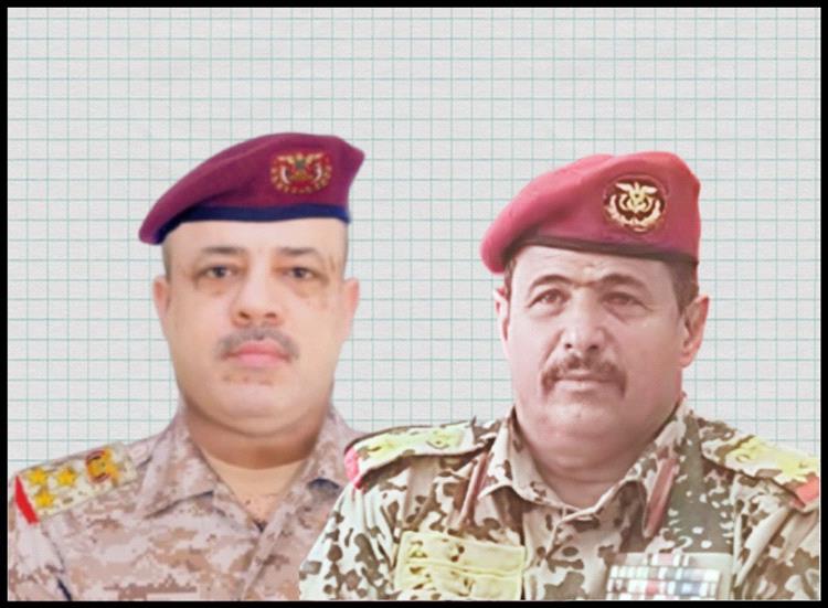 العميد الركن حسن القاضي يعزي قائد محور أبين العملياتي في وفاة ابن عمه العميد علي الرهوة