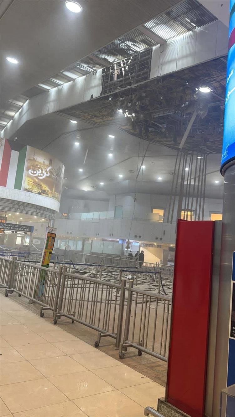 المطار الكويتي بعد الاستهداف الإيراني.. صورة تكشف حجم الأضرار