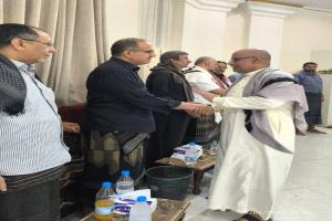 الزميل نضال فارع يقدّم واجب العزاء لوزير الصحة الدكتور قاسم بحيبح نيابةً عن فتحي بن لزرق