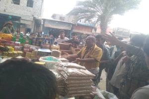 مكتب الأشغال العامة يقوم بحملة شاملة لتنظيم الاسواق بجعار