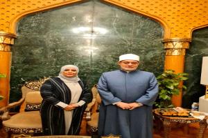 د. شفيقة سعيد تبحث مع قيادات الأزهر ودار الإفتاء المصرية سبل تعزيز حقوق المرأة والوسطية