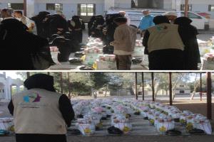 مؤسسة البركة توزع 652 سلة غذائية على المعلمين والمعلمات في مدارس الكود بأبين