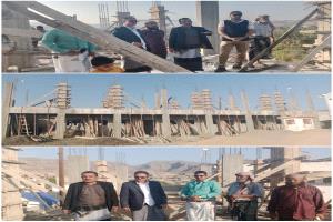 مدير عام ردفان يتفقد مشروع بناء ستة فصول ومسجد لمدرسة الملحة بتمويل كويتي