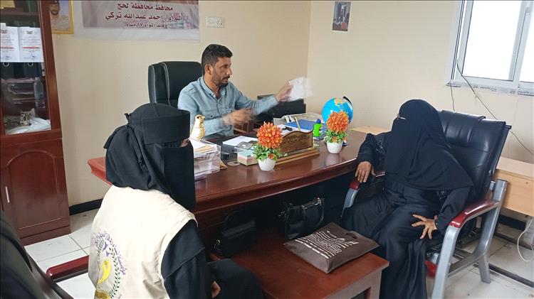 مدير عام الملاح يستقبل مؤسسة نساء ردفان للتنمية ويُعلن الموافقة على افتتاح فرع للمؤسسة بالمديرية