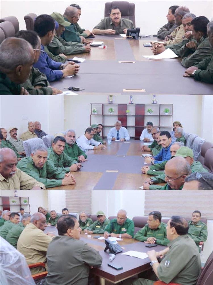 اللواء مطهر الشعيبي يترأس اجتماعًا أمنيًا موسعًا لبحث مستجدات الوضع وتعزيز الأمن والاستقرار في عدن.