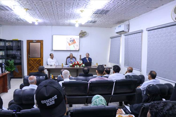 لقاء بعدن يناقش إعداد دراسة متكاملة لإعادة تأهيل محطة معالجة الصرف الصحي بالشعب
