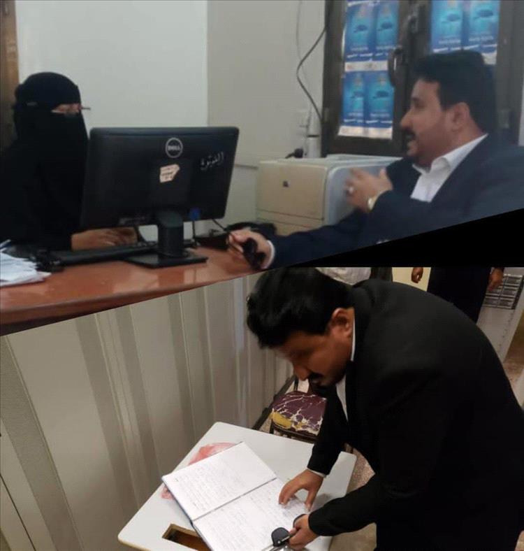 العساني يتفقد مكاتب الشكاوي والبلاغات بإدارة المبيعات وخدمة  العملاء بمؤسسة اتصالات ساحل حضرموت