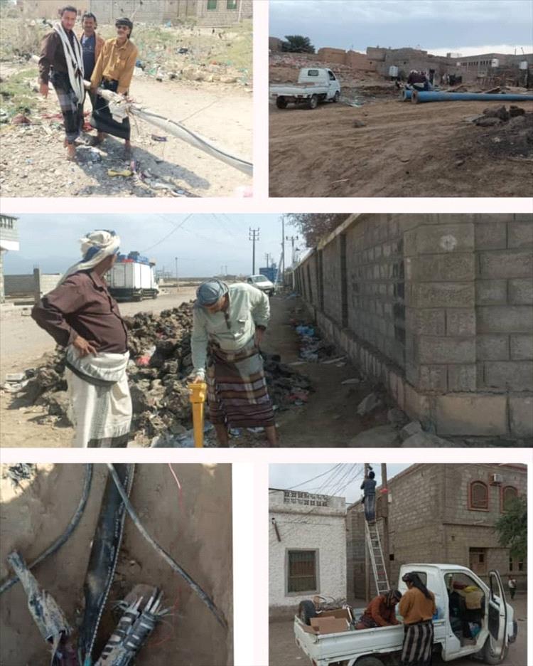 فرق اتصالات أبين تواصل أعمال الصيانة الطارئة لشبكة الهاتف الثابت والإنترنت في شقرة واحور