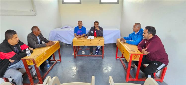 الاجتماع الفني للمباراة الفاصلة بين تضامن شبوة وشباب الجيل