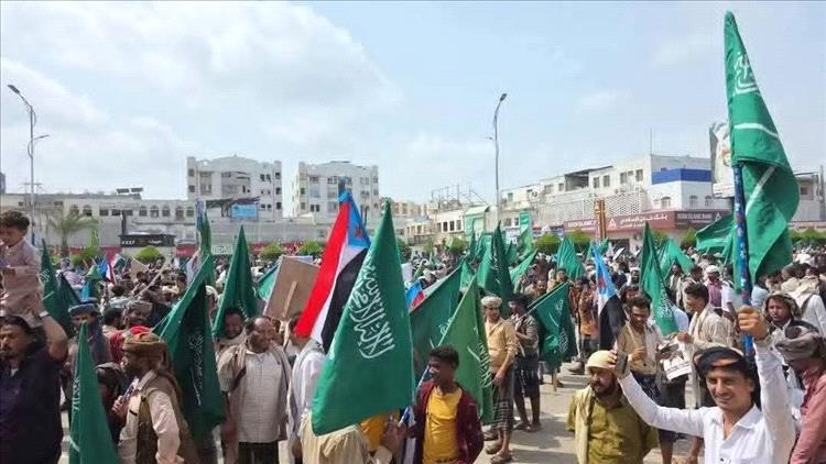 مليونية عدن: السعودية في قلوبنا وجهودها حاضرة ومشكورة وتجدد التضامن مع العميد حمدي شكري