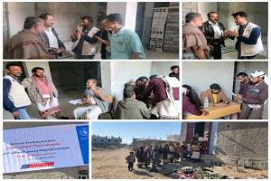 المدير العام الشاعري يدشن عملية إعادة الاستهداف وتسجيل الأسر الأشد احتياجاً في برنامج الأغذية العالمي في قعطبة.