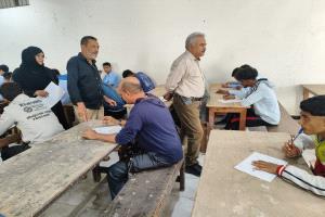 استكمال النزولات الميدانية لتفقد سير الاختبارات النظرية في المعاهد التقنية والمهنية بالعاصمة عدن