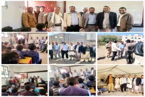 مدير عام قعطبة يتفقد مدرسة الشهيد صالح بن صالح ويتعهد باستكمالها ويبحث إعادة تشغيل المركز الصحي بغول الديمة