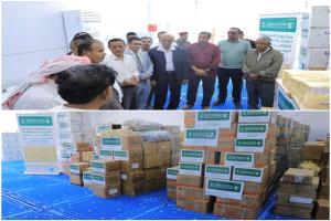 مركز الملك سلمان يسلّم وزارة الصحة بوادي وساحل حضرموت مستلزمات طبية لرفع مستوى الجاهزية لمكافحة الكوليرا