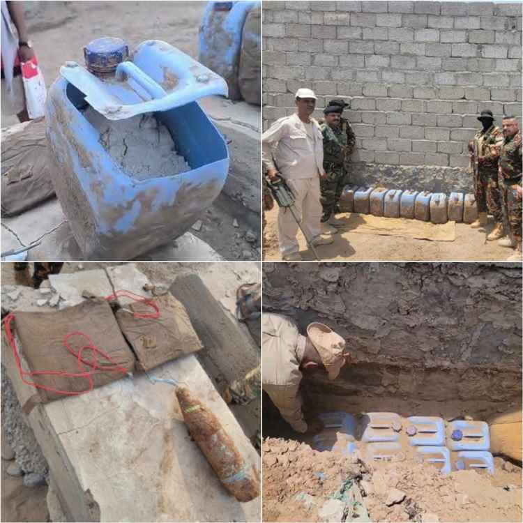 أمن العاصمة عدن يعثر على كميات كبيرة من المتفجرات والعبوات الناسفة في منطقة دار سعد
