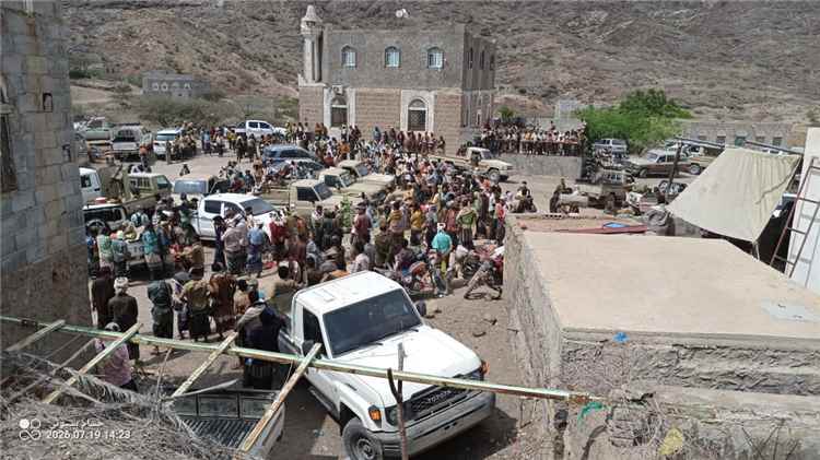 الصبيحة تودّع الشهيد محمد دحيم المشولي وأربعة من رفاقه في موكب جنائزي مهيب