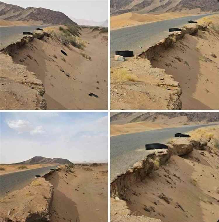 انهيار في أطراف خط بيحان - بعسيلان يهدد سلامة المسافرين