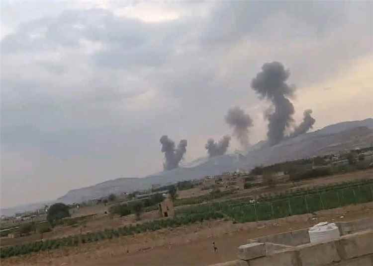 عاجل  غارات جوية عنيفة تهز العاصمة صنعاء