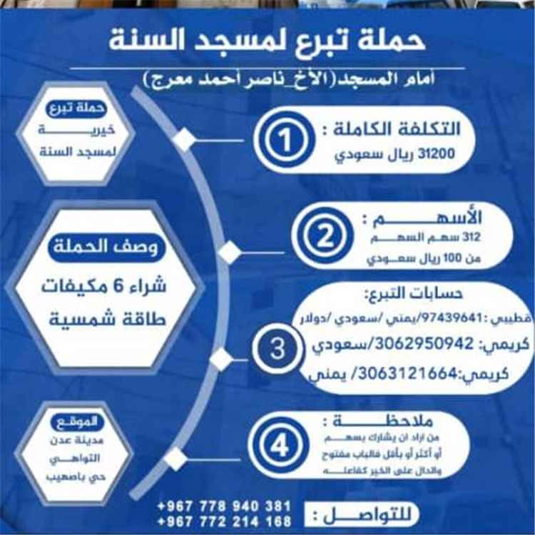 أبناء حي باصهيب بالتواهي يطلقون حملة مجتمعية لشراء مكيفات لجامع الحي