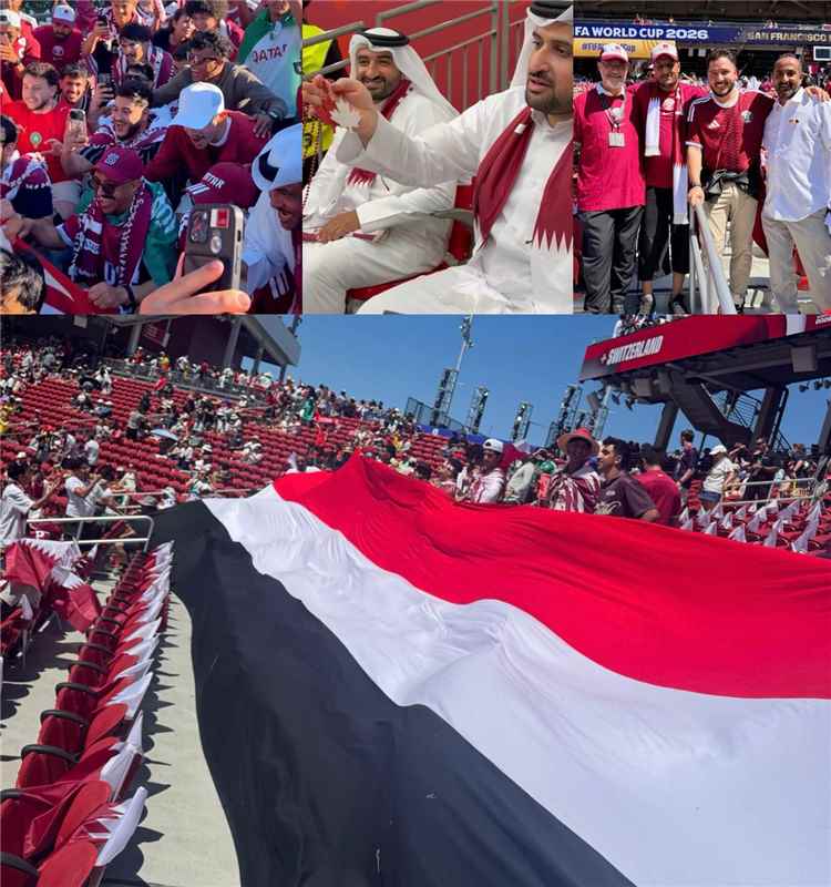 توافد الجالية اليمنية في كندا وأميركا لمساندة المنتخب القطري"