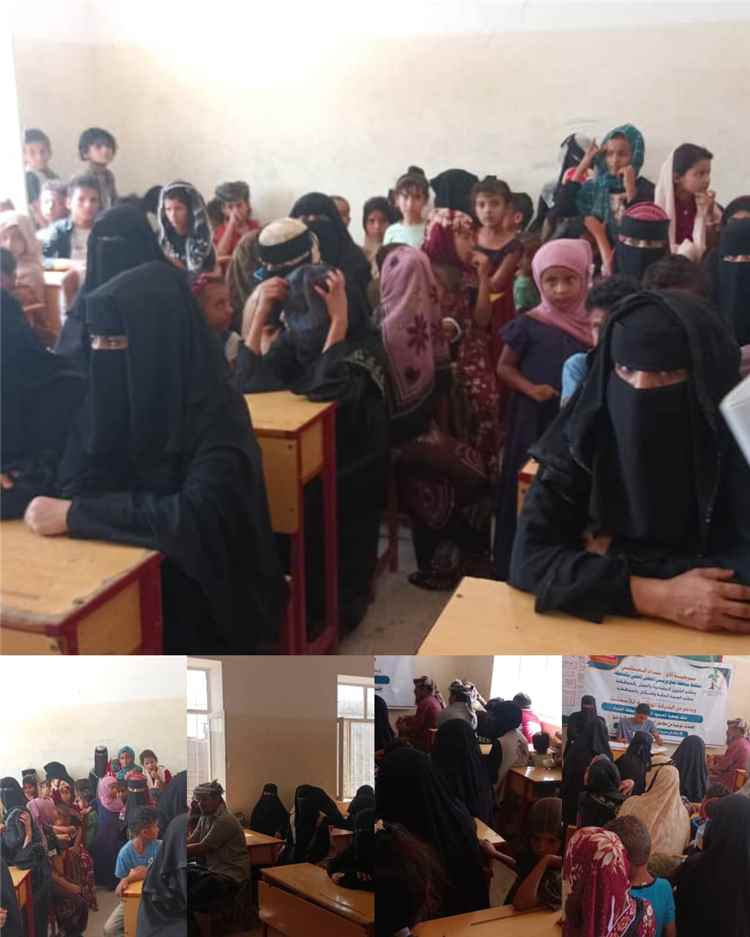 جمعية الصمود والتراحم النسوية تنفذان نشاطاً توعوياً حول الحميات ومخاطرها في العند بلحج