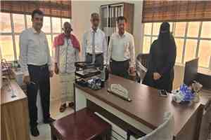 نواب رئيس جامعة المهرة والأمين العام المساعد يتفقدون الانضباط الوظيفي عقب إجازة عيد الأضحى