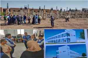 فريق منظمة  للهجرة  الدولية (IOM) يتفقد مشروع إعادة تأهيل المعهد التقني الصناعي الحصب بدعم من الحكومة اليابانية