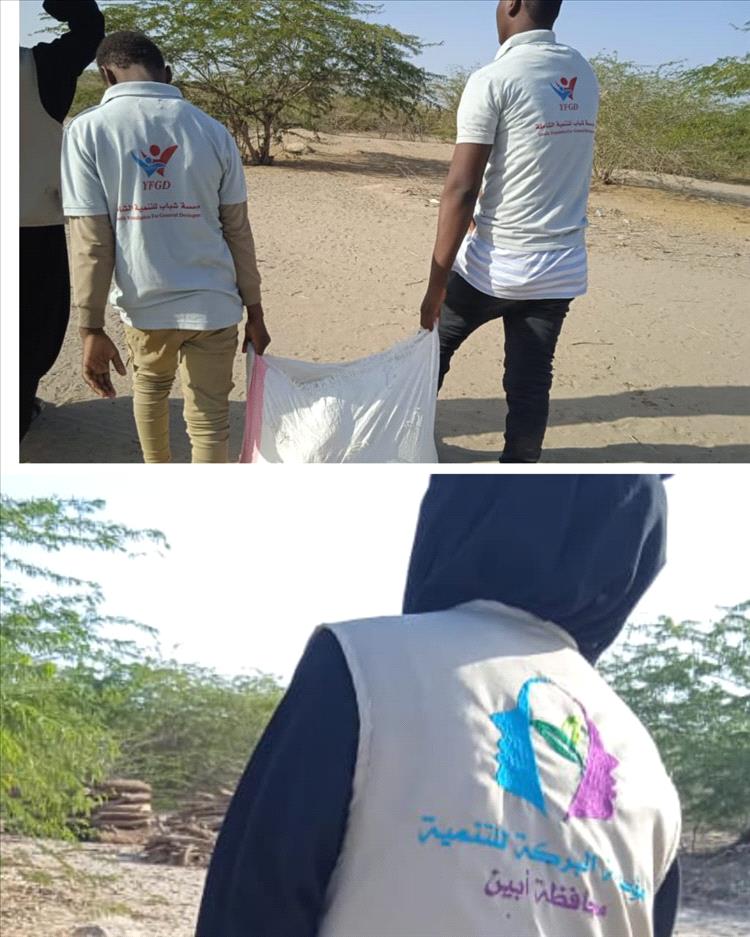 مؤسسة شباب الشاملة للتنمية ومؤسسة البركة تنفذان مشروع إفطار صائم لـ80 أسرة في مخيم النوبة بأبين