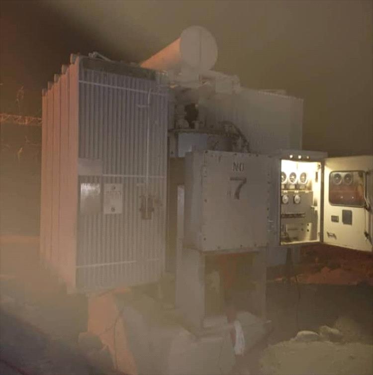 تركيب محول كهربائي بقدرة 10 ميجا لتعزيز استقرار التيار في ردفان والضالع