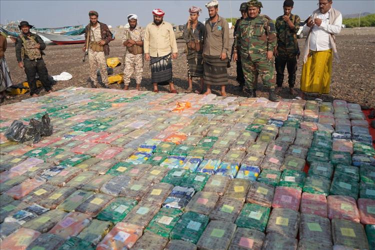 الحملة البحرية بالصبيحة وباب المندب تحبط أكبر شحنة مخدرات منذ مطلع العام