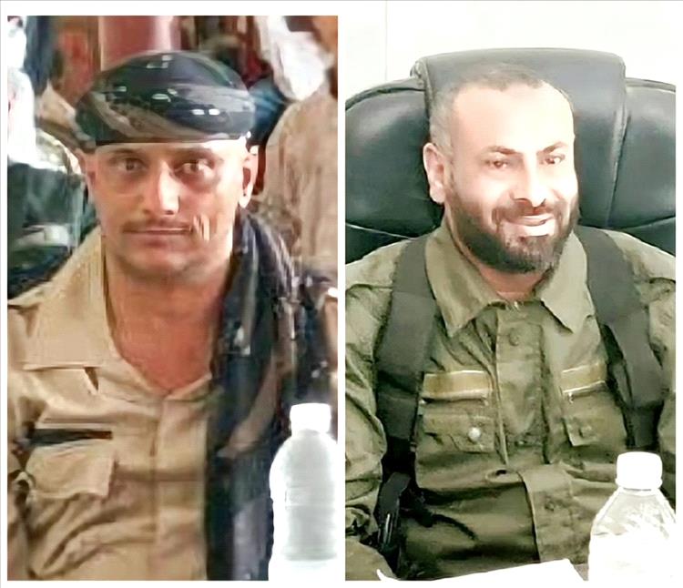 مدير أمن قعطبة الرائد مجاهد شوفر يهنئ اللواء أحمد قائد القبة بتعيينه محافظاً للضالع