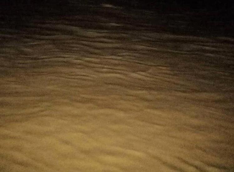 سيول مفاجئة تقطع الطريق الدولي في وادي أحور وتوقف حركة المركبات