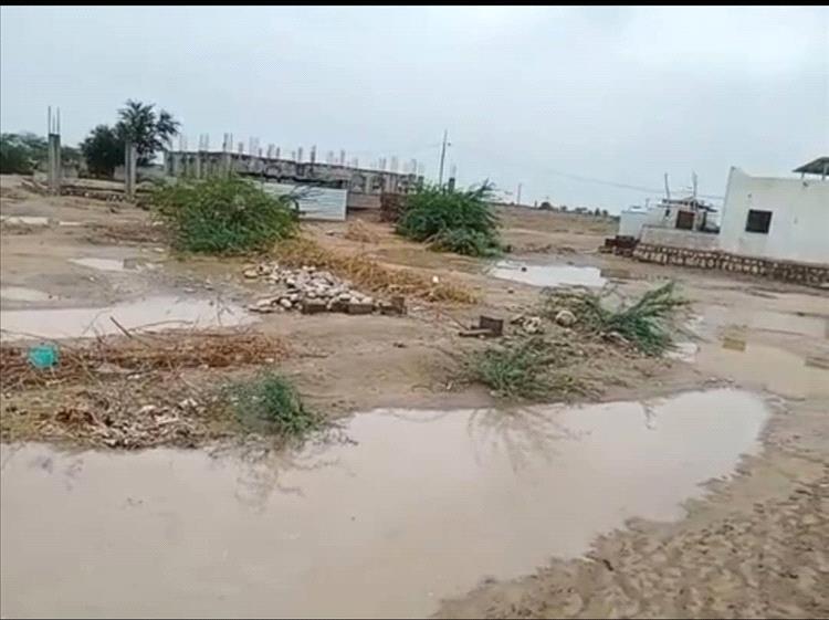 تضرر أصحاب البيوت الطينية والعشش في أبين بسبب الأمطار الغزيرة