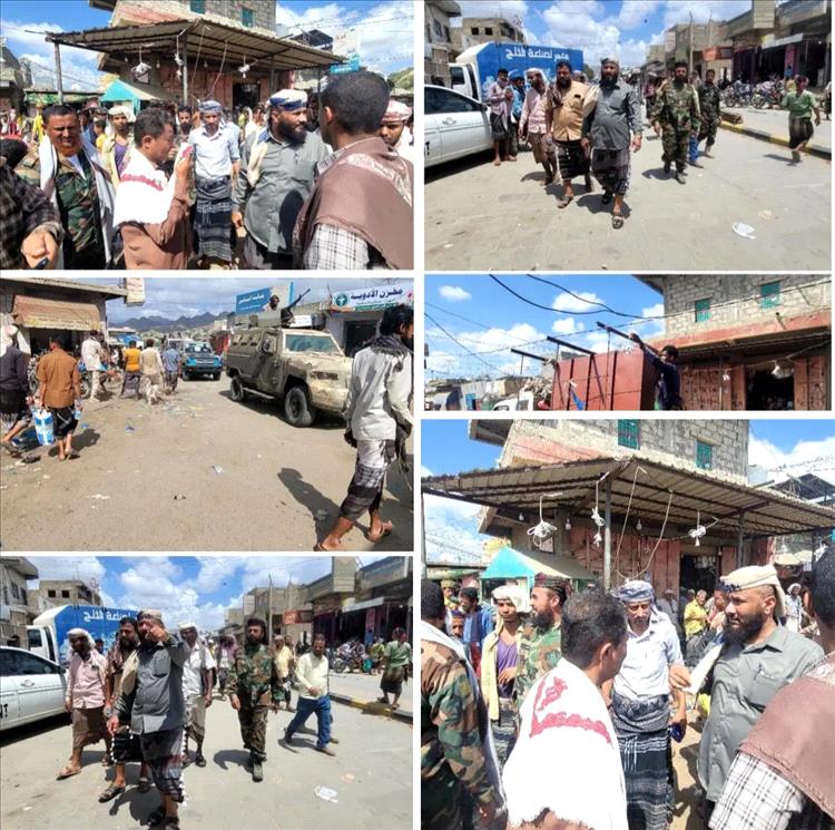 لحج..حملة لإزالة ورفع  العشوائيات بالسوق المركزي في طورالباحة