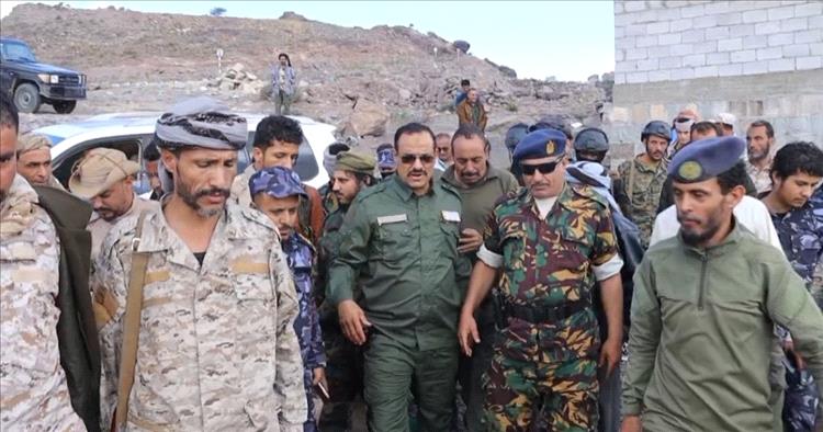 مدير عام شرطة الضالع يزور مديرية جحاف ويلتقـي بـعدد من المسؤولين في السلطة والأمن