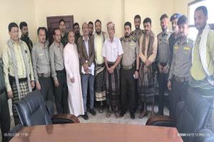 مراسم استلام وتسليم بين مديري فرع الهجرة والجوازات بمديرية لودر