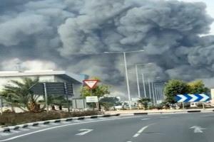 لحظة قصف إيران مصنعاً للمواد الغذائية في قطر