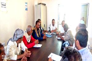 مكتب الشباب والرياضة بلحج يعقد اجتماعه الشهري برئاسة المدير العام