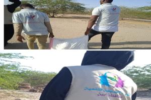 مؤسسة شباب الشاملة للتنمية ومؤسسة البركة تنفذان مشروع إفطار صائم لـ80 أسرة في مخيم النوبة بأبين