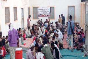 أبناء قرية الكدام بلحج يحيون ذكرى شهدائهم بمأدبة إفطار جماعي