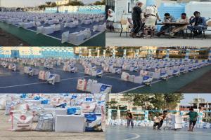 مبادرة العبيدي توزع السلة الغذائية على الأسر المحتاجة في عدن