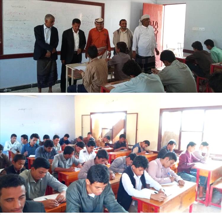 لدهم وباحاج يدشنان سير عملية امتحانات النقل بمدرستي الخنق والشبلي بحبان شبوة
