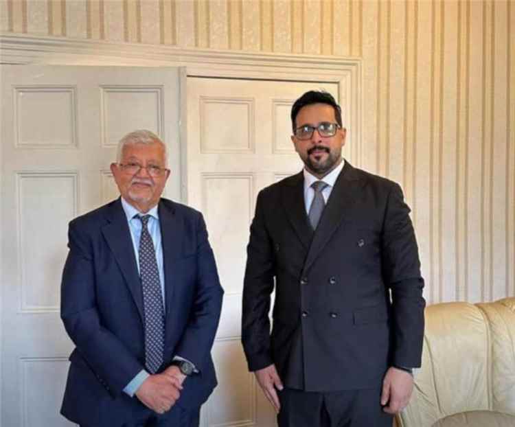 السفير اليمني في لندن يستقبل عبدالرؤوف السقاف لبحث مستجدات الحوار الجنوبي
