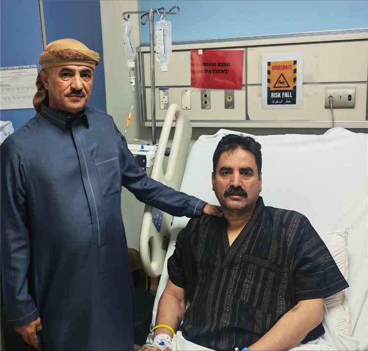 القائد صلاح الشنفرة يطمئن على صحة العميد علي  الجبواني