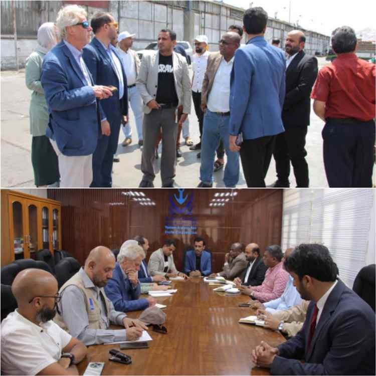 نائب السفير الهولندي يزور ميناء المكلا لبحث التعاون البحري والاطلاع على الاحتياجات التشغيلية
